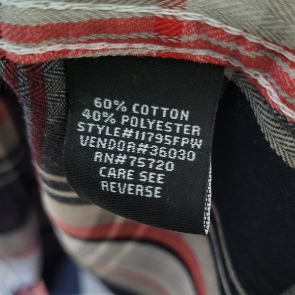 BKE Mens XL Athletic Fit Plaid Pearl Snap Shirt | Western Cowboy - Picture 8 of 9